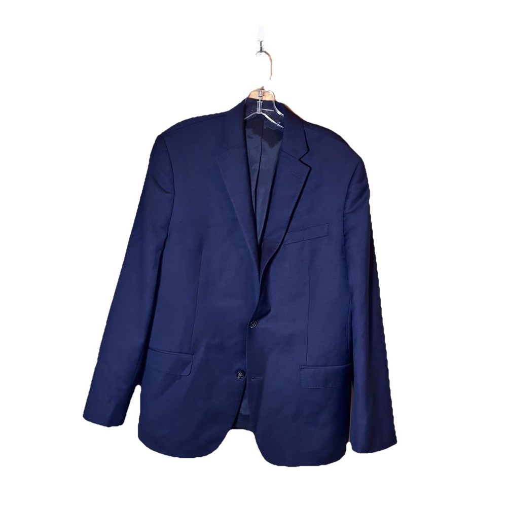 Lauren Ralph Lauren Slim Navy‎ Blue Blazer Sport Coat Mens Wool 41R Preppy